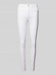 Jeansy o kroju skinny fit z mieszanki bawełny model ROYAL Only białe damskie EAN 15174842