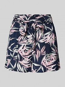 Szorty z wiskozy z wiązanym paskiem Only granatowe damskie EAN 15317850