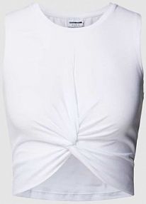 Top krótki z wiązanym detalem model TWIGGI Noisy May biały damski EAN 27007593