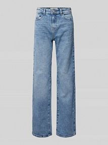 Jeansy z szeroką nogawką z mieszanki bawełny model YOLANDA Noisy May niebieskie damskie EAN 27025064