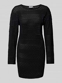 Sukienka mini z ażurowym wzorem model LAIKA Noisy May czarna EAN 27030305