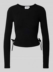 Krótki top z wycięciami Sixth June czarny damski EAN 33705-PACK8