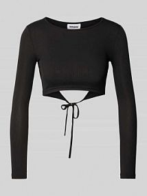 Top krótki z wycięciem z tyłu Sixth June czarny damski EAN 33668-PACK8