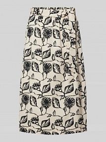 Spódnica midi ze wzorem na całej powierzchni LANIUS biała EAN RCK Midi Gürtel