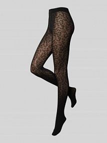 Rajstopy 50 DEN ze zwierzęcym nadrukiem CAMANO czarne EAN 1138007