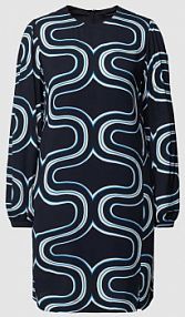 Sukienka mini z graficznym wzorem LUISA CERANO granatowa EAN 798481 3604