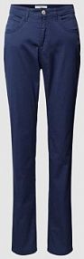 Spodnie o kroju slim fit z wpuszczanymi kieszeniami model STYLE.MARY BRAX granatowe damskie EAN 74-3208 09854720