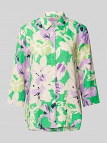 Bluzka z lnu model VICKI BRAX zielona damska EAN 44-7548 94120200