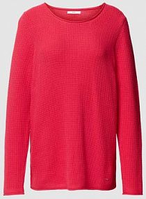 Sweter z dzianiny z detalem z logo model STYLE.LESLEY BRAX różowy damski EAN 34-4028 90169800