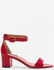 Sandały na obcasie Nine West czerwone WFA2641-1