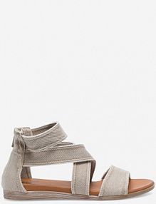 Sandały na obcasie mustang beżowe 1424-806