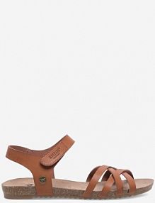 Sandały na obcasie mustang brązowe 1307-811