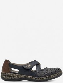 Baleriny Rieker granatowe 463H4-14