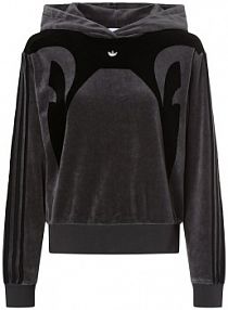 Sweter z kapturem Kobiety szary/czarny wzorzysty XS adidas Originals damski