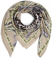 Szalik  Kobiety wiskoza beżowy/czarny/wielokolorowy wzorzysty ONE SIZE Liu Jo Collection damski