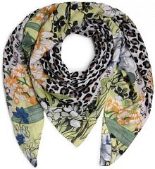 Szalik  Kobiety Bawełna żółty/biały/wielokolorowy wzorzysty ONE SIZE Liu Jo Collection damski