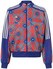 Kurtka dresowa Kobiety czerwona/niebieska wzorzysty M adidas Sportswear damska