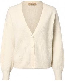 Kardigan  z zawartością alpaki  MMThora Kobiety Wełna biały jednolity L MOS MOSH