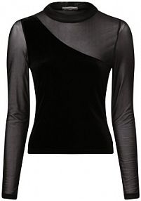Koszulka z długim rękawem  NMAlma Kobiety Sztuczne włókno czarny jednolity XS Noisy May damski