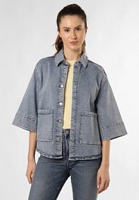 Kurtka dżinsowa Kobiety Bawełna niebieska jednolity S Aygill's damska