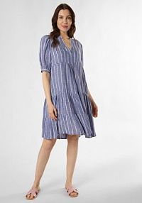 Sukienka  Kobiety wiskoza niebieska/biała w paski S Aygill's