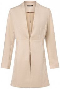 Płaszcz  Kobiety beżowy jednolity 40 zero damski