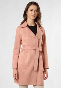 Płaszcz  Kobiety Sztuczne włókno różowy jednolity 44 zero damski