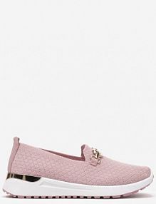 Różowe wsuwane półbuty w Stylu Tenisówek Ozdobione Klamrą Wiatalia Renee damskie