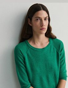 Gładki sweter Reserved zielony damski 1801T-77X