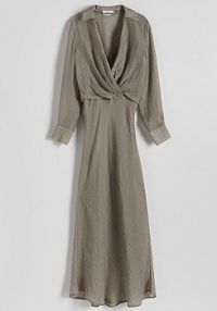 Sukienka z efektem gniecenia Reserved szara 9840O-09X