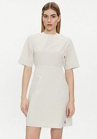 Sukienka letnia Calvin Klein Jeans kremowa J20J223425 Écru Regular Fit