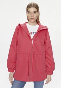 Kurtka puchowa United Colors Of Benetton różowa damska Przejściowa