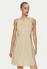 Sukienka Calvin Klein Jeans zielona Koszulowa