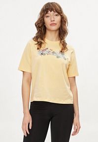 T-shirt Columbia żółty damski 