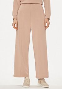 Spodnie dresowe United Colors Of Benetton beżowe damskie Dzianinowe