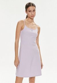 Sukienka letnia Tommy Jeans fioletowa Essential DW0DW17988  Slim Fit