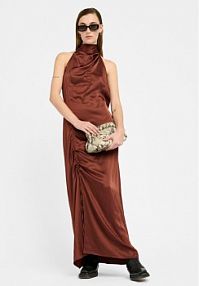 Sukienka letnia Gestuz brązowa 