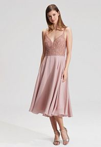 Sukienka koktajlowa Hey Kyla różowa 5AC106HK  Slim Fit