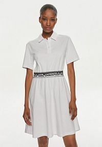 Sukienka codzienna KARL LAGERFELD biała 