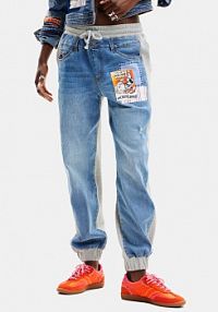 Spodnie dresowe Desigual niebieskie damskie Joggery