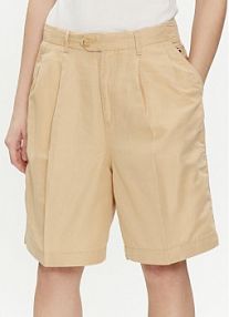 Szorty Tommy Hilfiger beżowe damskie Bermudy