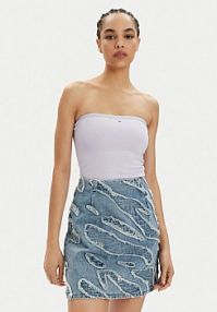 Top Tommy Jeans fioletowy damski 