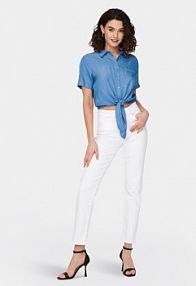 Jeansy ONLY białe damskie Emily 15292435  Straight Fit