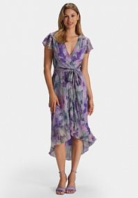 Sukienka koktajlowa Swing fioletowa Letnia