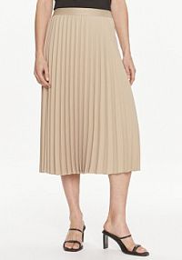 Spódnica Tommy Hilfiger beżowa Plisowana