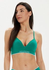 Biustonosz Tommy Hilfiger zielony Bezfiszbinowy