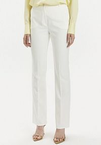 Spodnie eleganckie Rinascimento białe damskie Materiałowe