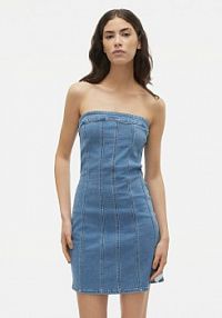 Sukienka jeansowa Vero Moda niebieska 