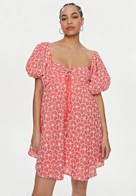 Sukienka letnia Fracomina koralowy FS24SD1009W40401  Regular Fit