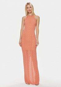 Sukienka wieczorowa Guess różowa 